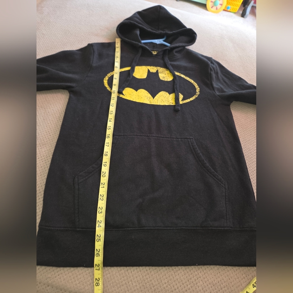 Batman DC superhero adult small black hoodie sweatshirt Preowned - Picture 5 of 8